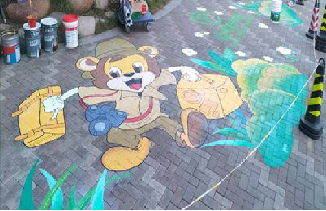 清涧夏季画地面彩绘会遇到的问题