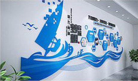 清涧海浪主题文化墙如何设计？