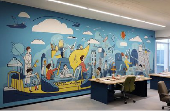 清涧办公室墙绘的特点。