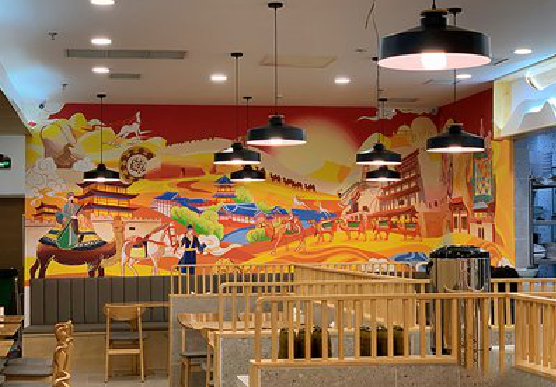 清涧商业空间彩绘介绍。